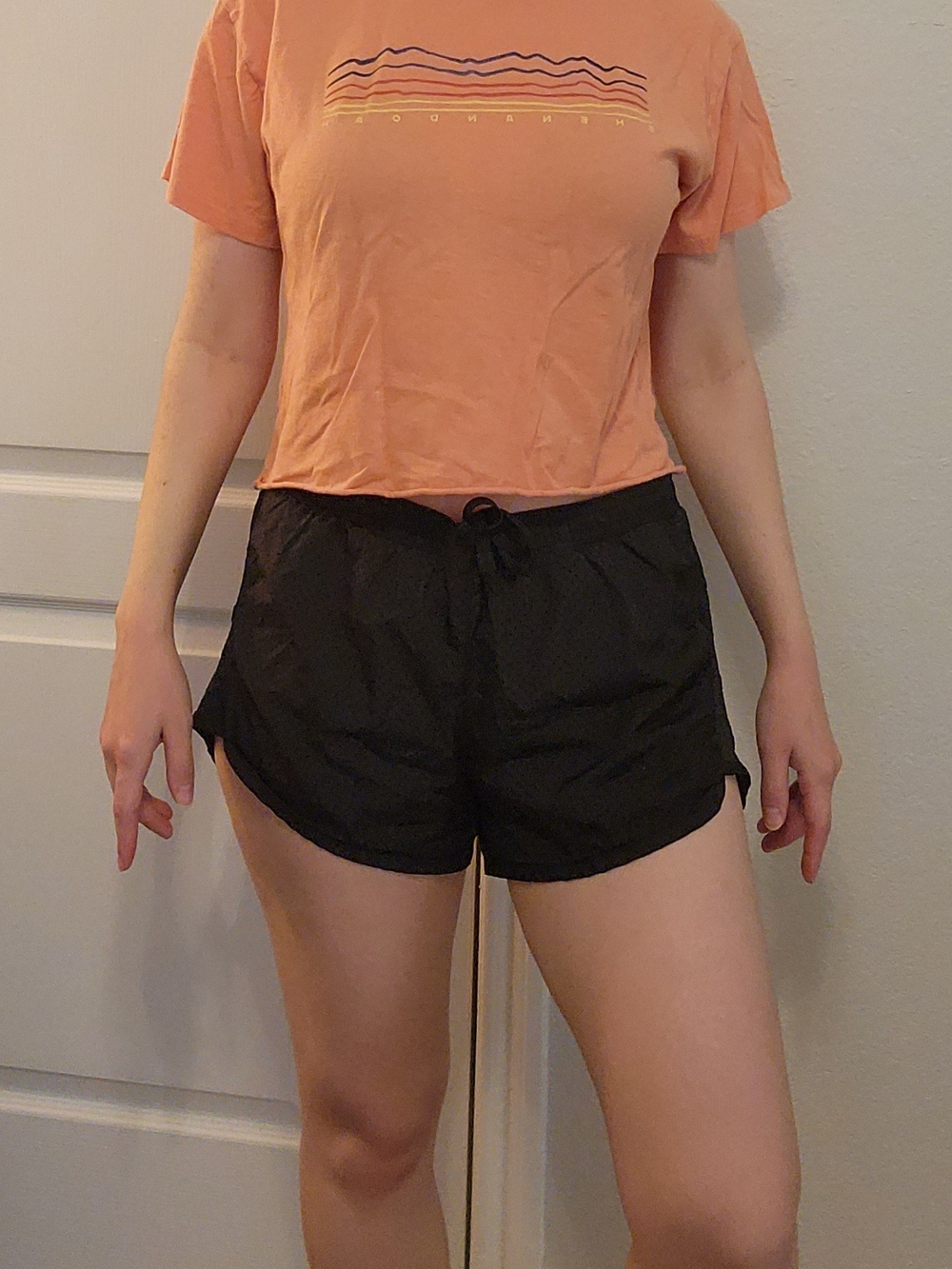Old Navy Active Black Perforated Running Shorts Built-In Liner M